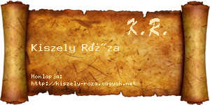 Kiszely Róza névjegykártya