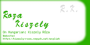 roza kiszely business card